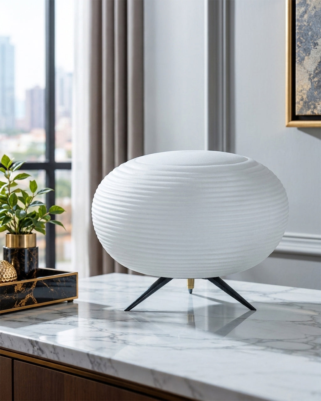 Zen Cocoon Designer Table Lamp for Home & Home Decoration Items  - Big (Italian Designer Collection)