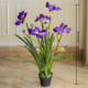 Purple Iris Twilight Artificial Flower For Living Room - 3.5 Feet