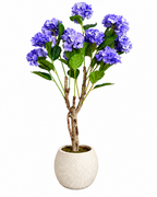 Hydrangea Floral Artificial Indoor Plant For Home - Purple ( Natural feel )  ( 4.4 Feet )