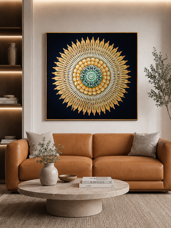 Moroccan Medley Crystal Glass Decorative Colorful Wall Painting for Home Wall