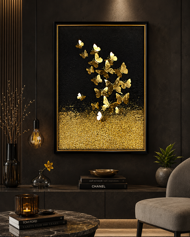 The Butterfly Effect Shadow Box Wall Decoration Piece - Black Frame