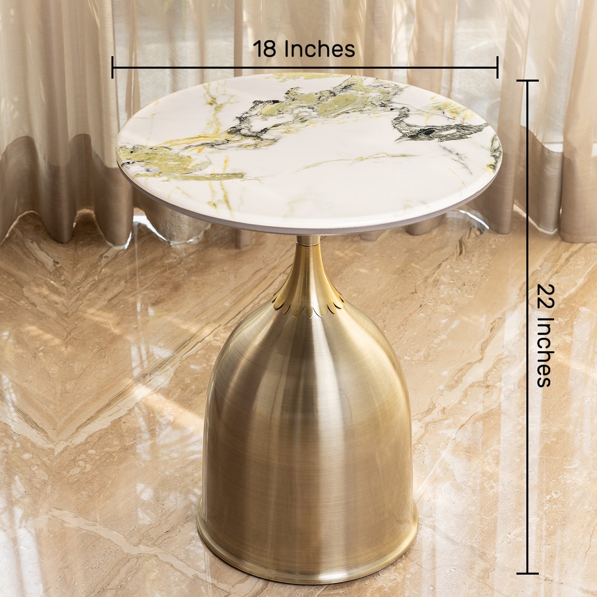 Pristine Elegance Side Table For Living Room