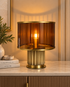 Golden Flute Designer Table Lamp for Home & Home Decoration Items (Italian Designer Collection)