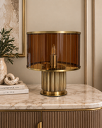 Golden Flute Designer Table Lamp for Home & Home Decoration Items (Italian Designer Collection)