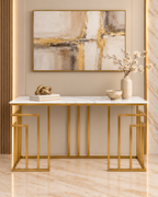 Zenith Grace Console Table For Home - Stainless Steel