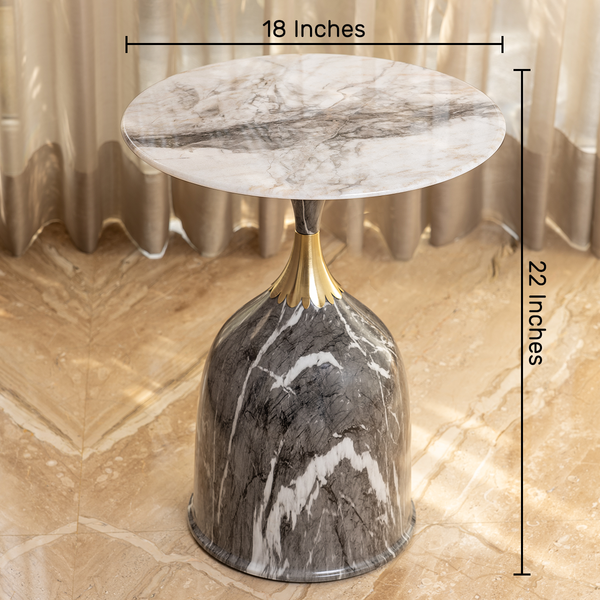 Shadow Luxe Accent Side Table For Living Room