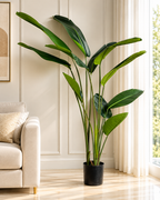 Tropical Traveller Palm Artificial Indoor Plant For Home ( 6.2 Feet ) (Natural Feel)