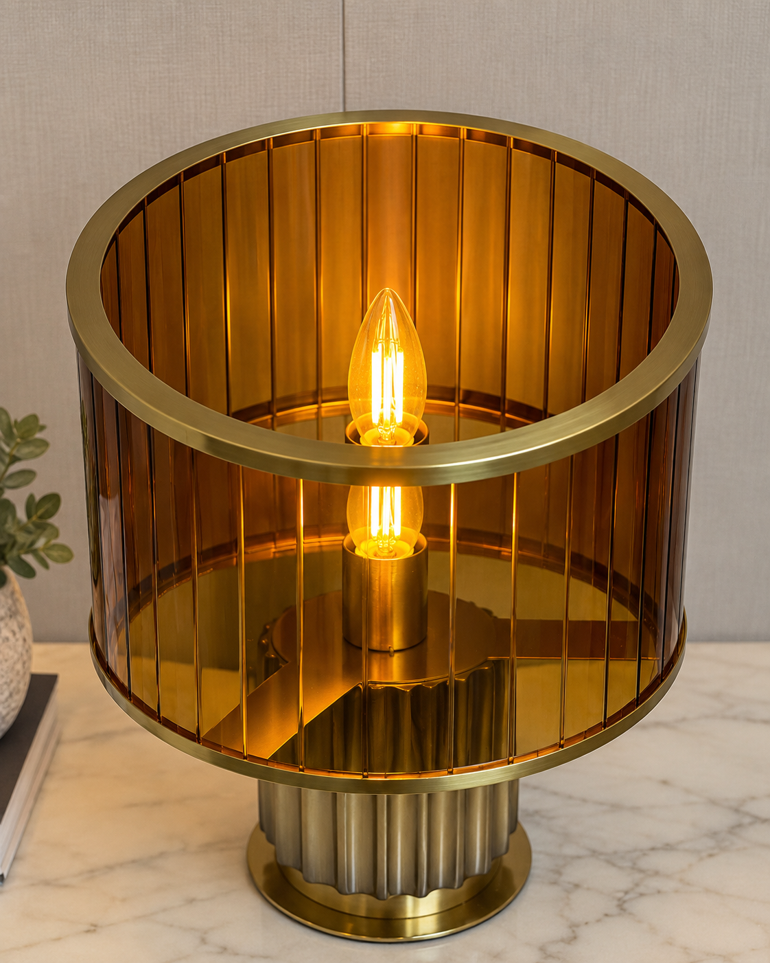 Golden Flute Designer Table Lamp for Home & Home Decoration Items (Italian Designer Collection)