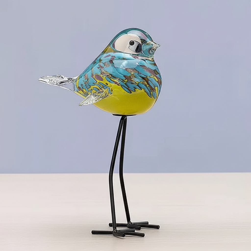 Sky Song Bird Handblown Glass Showpiece & Items for Room Decoration