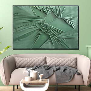 The Unseen Symphony Modern Wall Art - Green  ( 32 x 47 Inches )