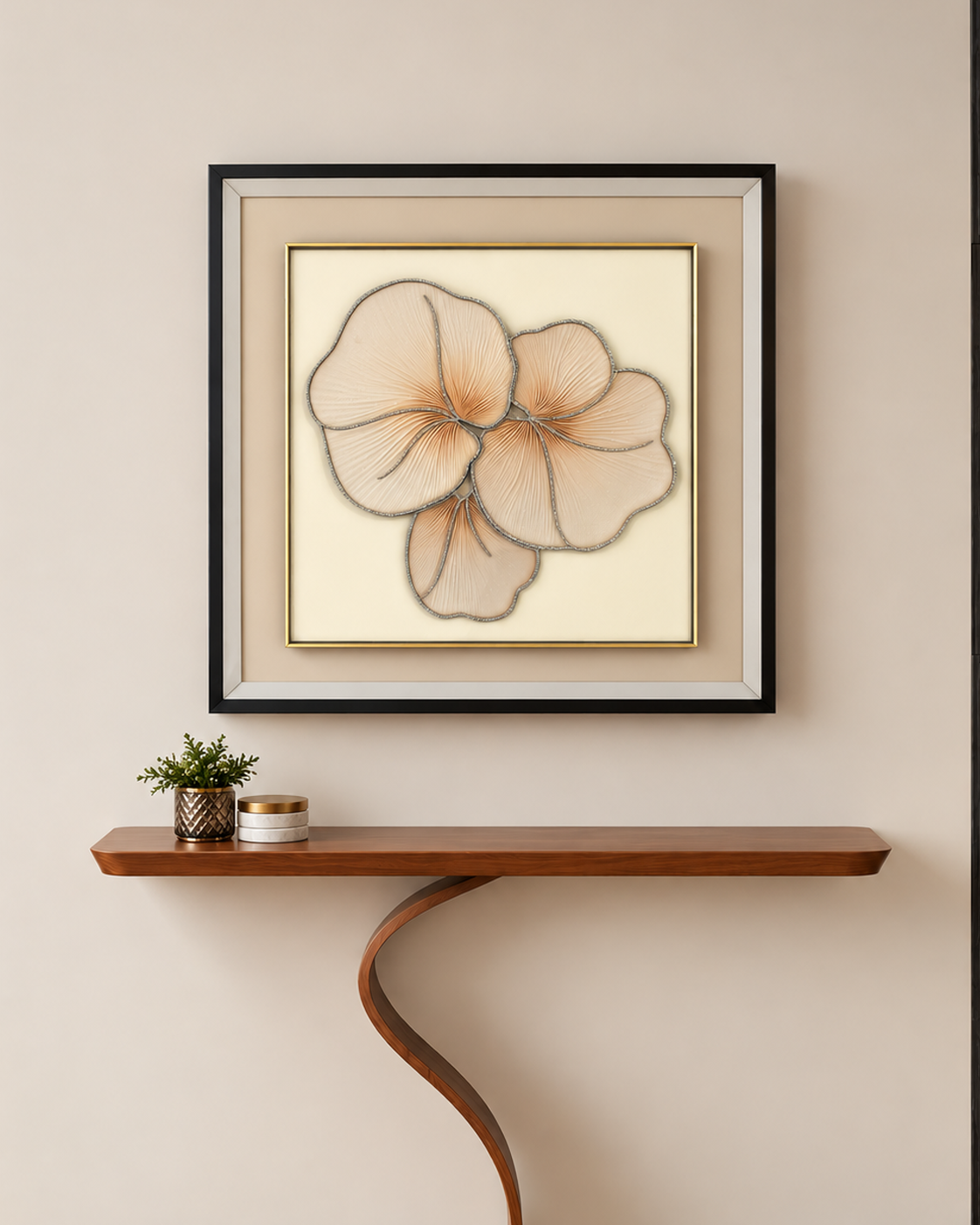Petals in Motion Wall Decor Shadow Box & Item for Home Decoration