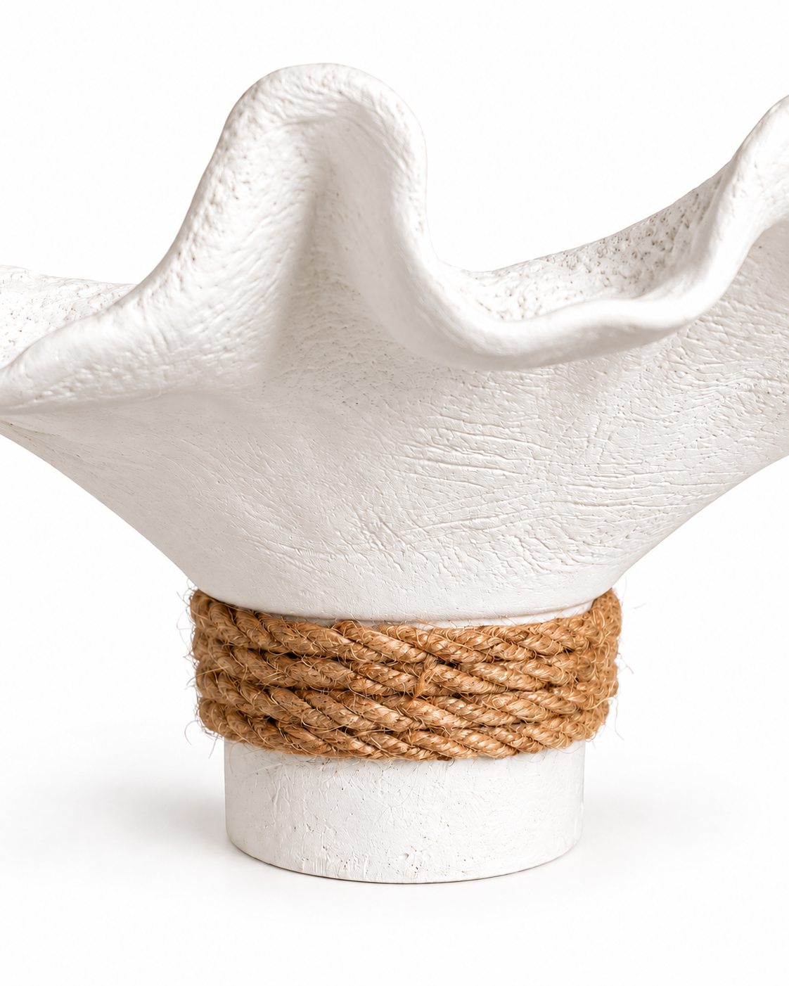 Seashell Wave Decorative Bowl & Item for Home Deocoration - White