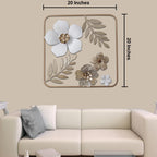 Symphony of Golden Oak Leaves Metal Art for Wall