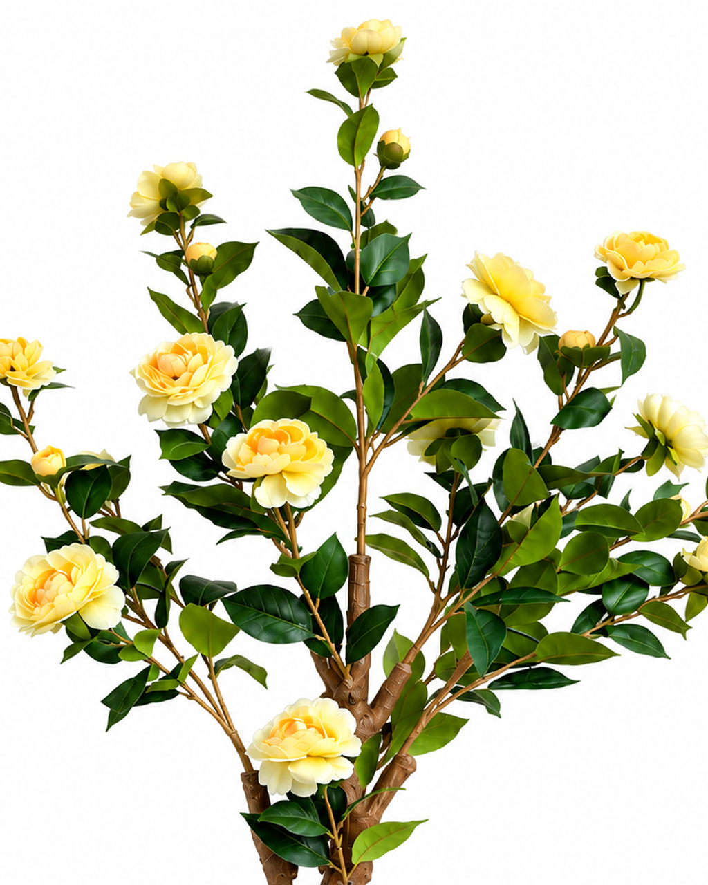 Camellia Sunshine Artificial Indoor Plant For Home ( 3.4 Feet ) (Natural Feel)