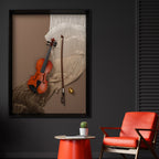 Musical Violin Pop Art Shadow Box