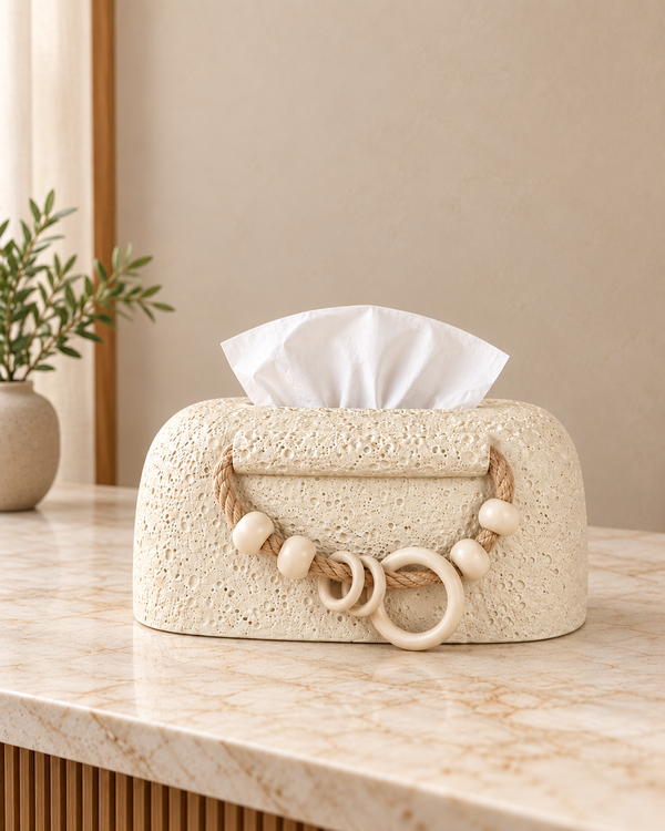 Nomad Charm Tissue Holder For Home - Beige