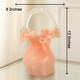 Pink Cloud Carry Handblown Glass Vase & Table Decorative showpiece