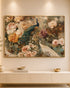 Garden of Peacocks Embossed Wall Painting for Home & Item for Wall Decoration ( 35.5 x 23.5 Inches )