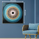 Oceanic Vortex Hand Wall Painting for Home (Comes With an Outer Floater Frame) (40x40 Inches)