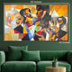 Fragments of Color 100% Hand Painted Wall Painting (With outer Floater Frame)  (55 x 32 Inches)