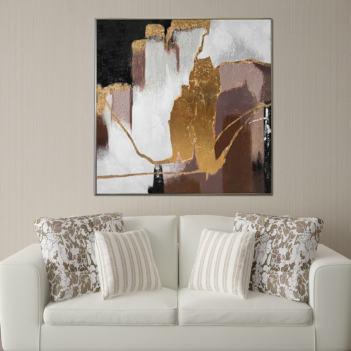 Serenade of Colours Hand painted Painting for Wall Art Painting (With outer Floater Frame)