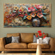 Bouquet in Vase Crystal Glass Art Wall Painting For Home Décor