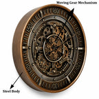 Maison Hour Luxury Designer Silent Movement Wall Clocks for the Home With Moving Gear Mechanism Buy Wall Clock Online (Steel Body)