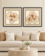 Grace in Bloom & Petals in Motion Shadow Box for Wall Decoration & Wall Art - Set of 2