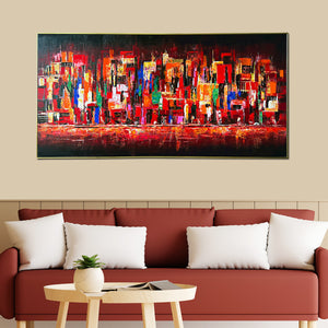 Artistic Amalgamation Painting For Home Decor (With Outer Floater Frame)