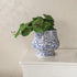 Blue Floral Harmony  Indoor Planter for Home - Big
