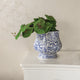 Blue Floral Harmony  Indoor Planter for Home - Big