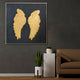 Golden Angelic Wings Modern Wall Art (40 x 40 Inches)