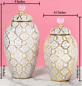 Heritage Mosaic Ceramic Vase & Showpiece Pair – Dekor