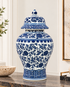 Indigo Temple Decorative jar & Items for Room Decoration (Blue Pottery)