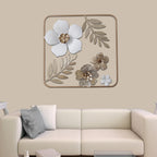 Symphony of Golden Oak Leaves Metal Art for Wall