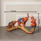 Elephant Joy Bridge Ceramic Decorative showpiece & Items for Room Decoration