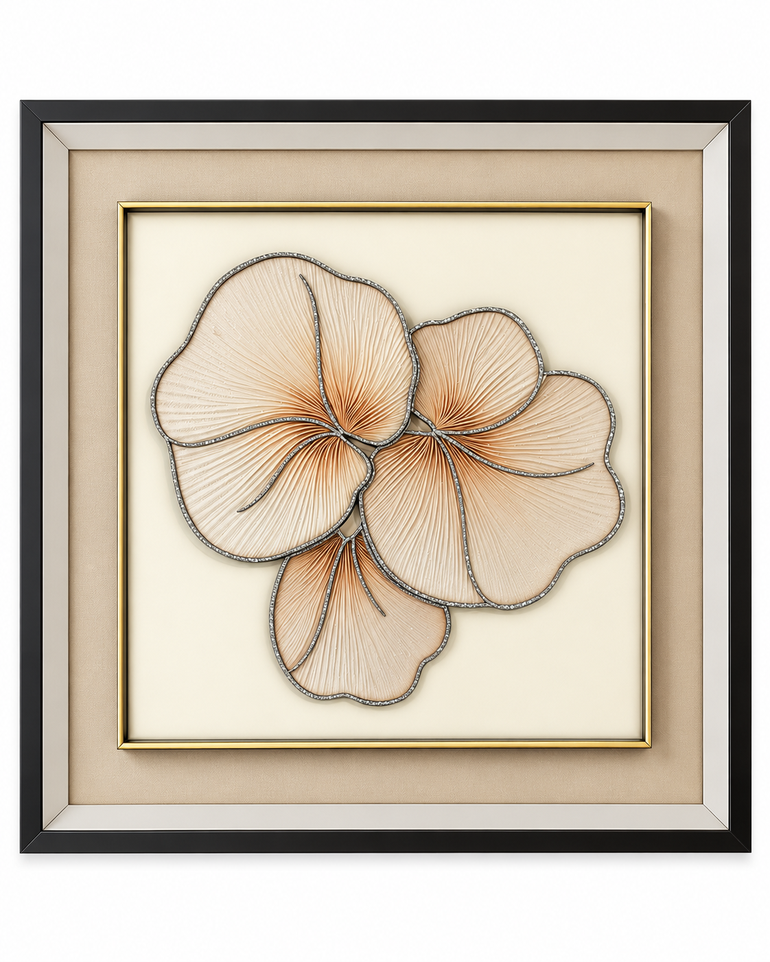 Grace in Bloom & Petals in Motion Shadow Box for Wall Decoration & Wall Art - Set of 2