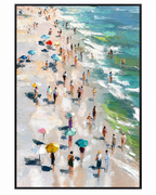 Beachside Moments Hand painting for Home & Wall Decoration Item (With Outer Floater Frame) (47x31.5 Inches)