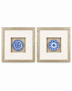 Classic Porcelain & Timeless Porcelain Shadow Box for Wall Decoration & Wall Art - Pair