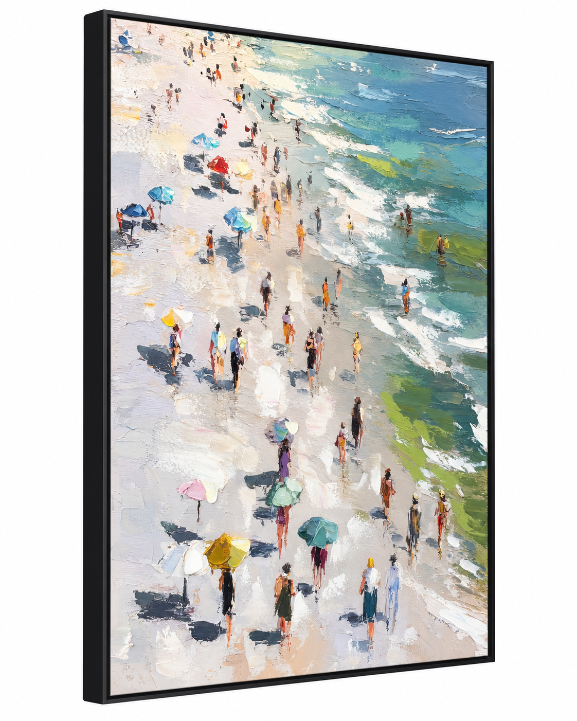 Beachside Moments Hand painting for Home & Wall Decoration Item (With Outer Floater Frame) (47x31.5 Inches)