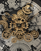 Grand Meridian Luxury Designer Silent Movement Wall Clock With Moving Gear Mechanism Buy Wall Clock Online (Steel Body)