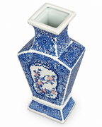 Blossom Courtyard Decorative Vase & Showpiece for Home & Item for Home Decoration (Blue Pottery)