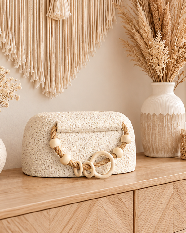 Nomad Charm Tissue Holder For Home - Beige