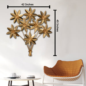 Echelon of Blossoms Metal Wall Decor for Home & item for Wall Decoration
