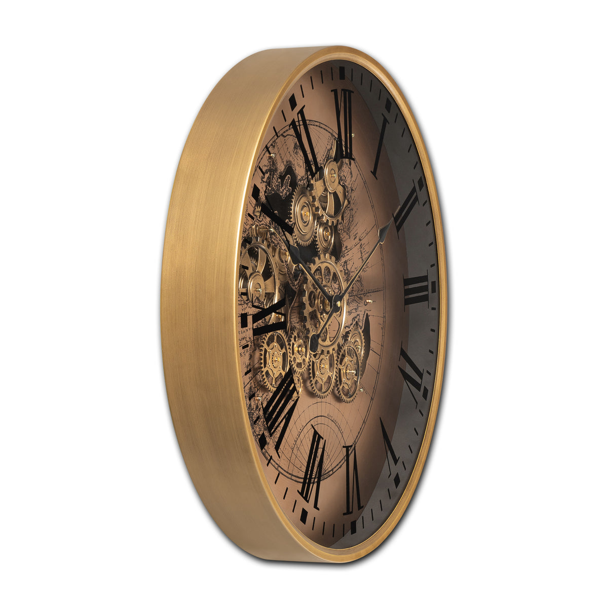 Phantom Dial Luxury Designer Watches Wall Clock For Living Room With Moving Gear Mechanism Buy Wall Clock Online - Big (Steel Body)