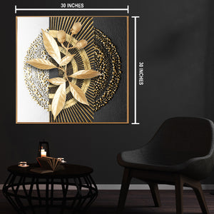 Golden Foliage Charm Canvas Print