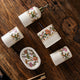 Enchanted Flora ceramic bathroom accessory set