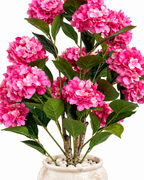 Hydrangea Floral Artificial Indoor Plant For Home - Pink  ( Natural feel )  ( 5.1 Feet )