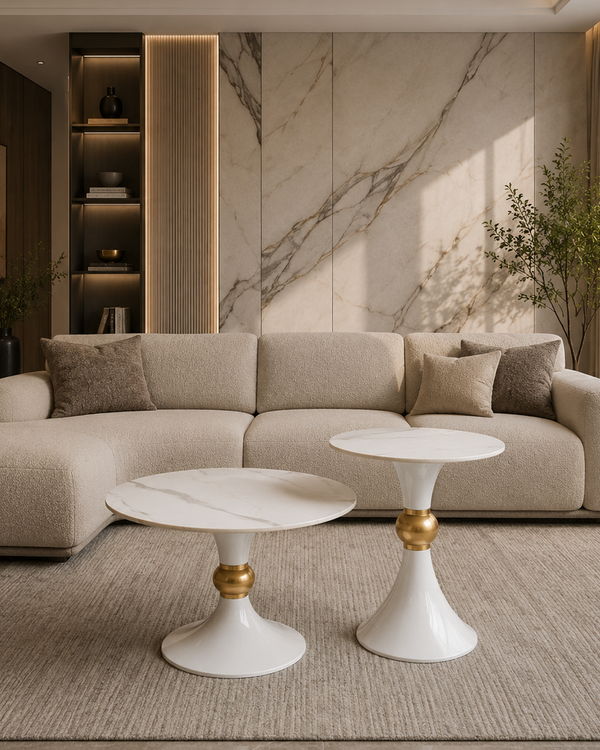 Luna Flare Coffee Table for Living Room - Set of 2