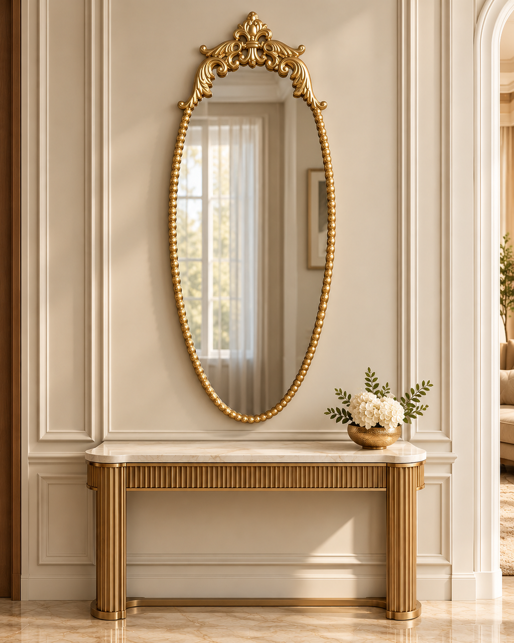 Palace Grace Designer Wall Mirror For Home & Home Decoration Item